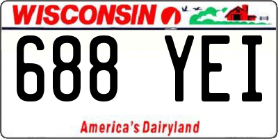 WI license plate 688YEI