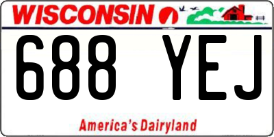 WI license plate 688YEJ