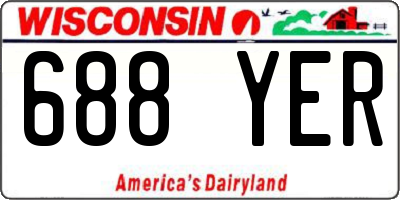 WI license plate 688YER