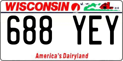 WI license plate 688YEY