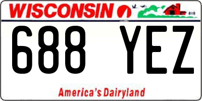 WI license plate 688YEZ