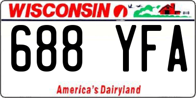 WI license plate 688YFA