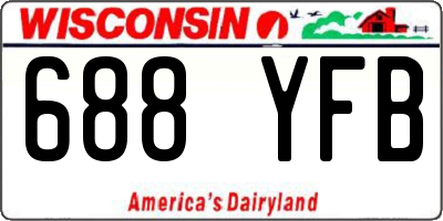 WI license plate 688YFB