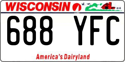 WI license plate 688YFC