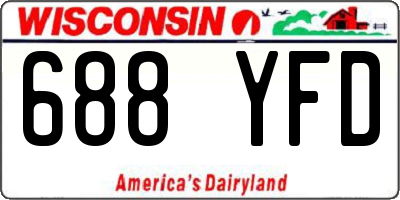 WI license plate 688YFD