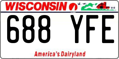 WI license plate 688YFE