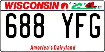 WI license plate 688YFG