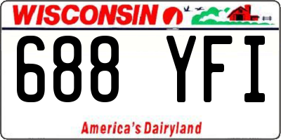 WI license plate 688YFI