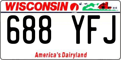 WI license plate 688YFJ