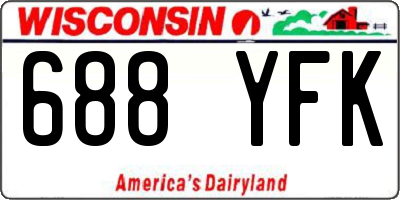 WI license plate 688YFK