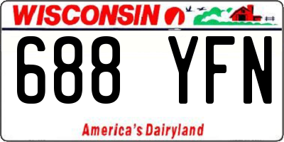 WI license plate 688YFN