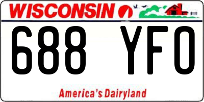 WI license plate 688YFO