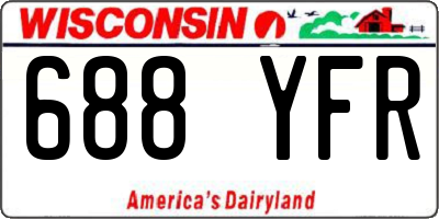 WI license plate 688YFR