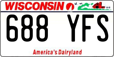 WI license plate 688YFS