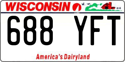 WI license plate 688YFT