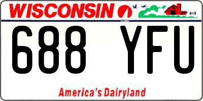 WI license plate 688YFU