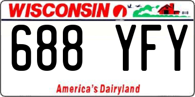 WI license plate 688YFY