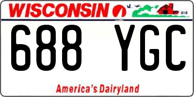 WI license plate 688YGC