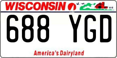 WI license plate 688YGD