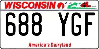 WI license plate 688YGF