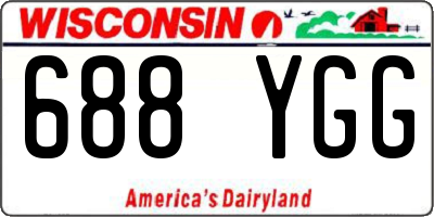 WI license plate 688YGG