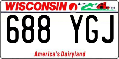 WI license plate 688YGJ
