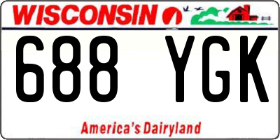 WI license plate 688YGK