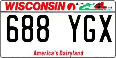 WI license plate 688YGX