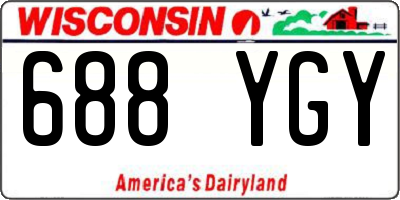 WI license plate 688YGY