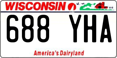 WI license plate 688YHA