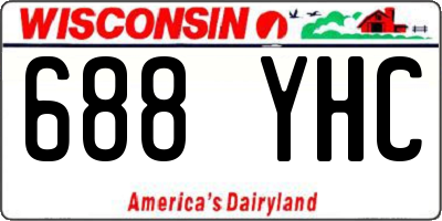 WI license plate 688YHC