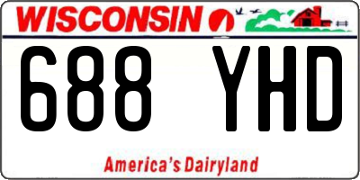 WI license plate 688YHD