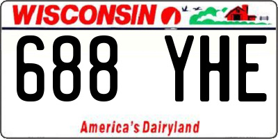 WI license plate 688YHE