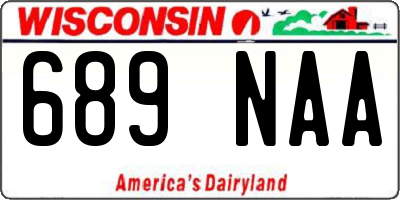 WI license plate 689NAA