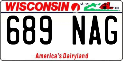 WI license plate 689NAG