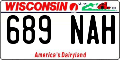 WI license plate 689NAH