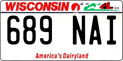 WI license plate 689NAI