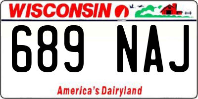 WI license plate 689NAJ