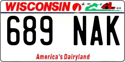 WI license plate 689NAK
