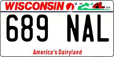 WI license plate 689NAL