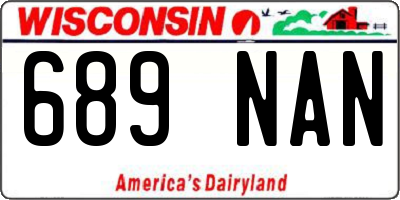 WI license plate 689NAN