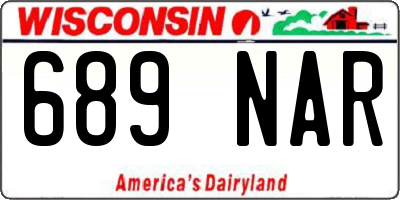 WI license plate 689NAR