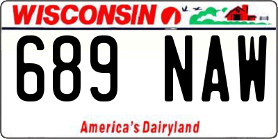WI license plate 689NAW