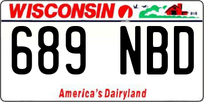 WI license plate 689NBD