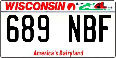 WI license plate 689NBF