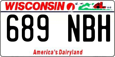 WI license plate 689NBH