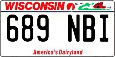 WI license plate 689NBI