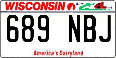 WI license plate 689NBJ