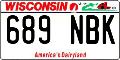 WI license plate 689NBK