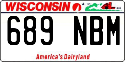 WI license plate 689NBM